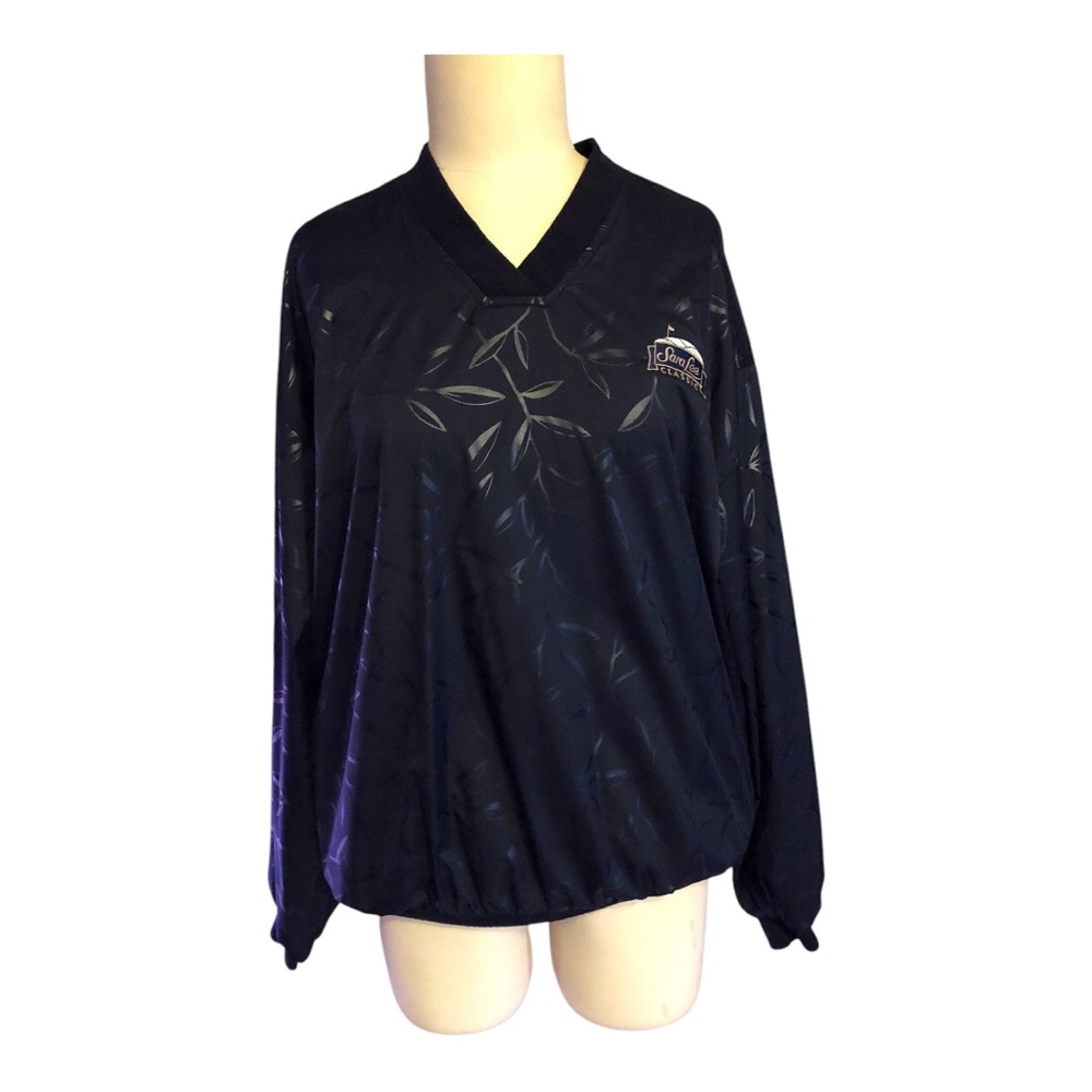 1990s SLC Nashville Golf Windbreaker Elements Haley V-Neck Pullover Navy M